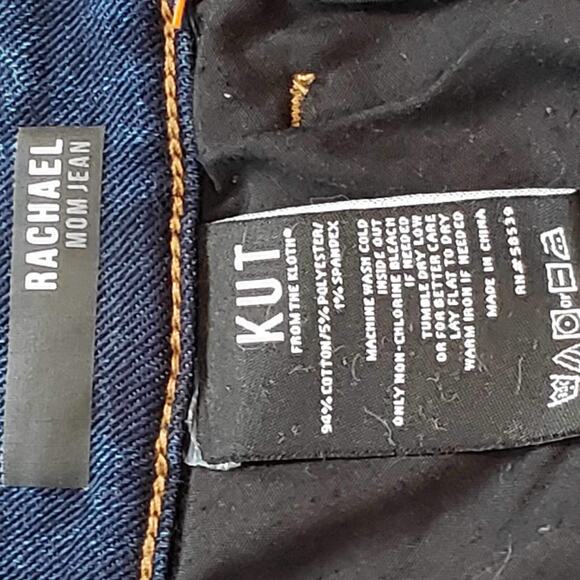 Kut from the Kloth Jeans Rachel Mom Women’s Plus Size 24W Dark Wash Hi-Rise - Picture 9 of 14